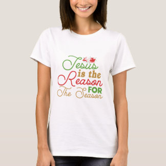 Red and Green Script T-Shirt