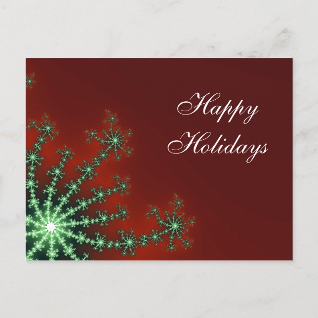 Red and Green Snowflake Business Holiday (Front)