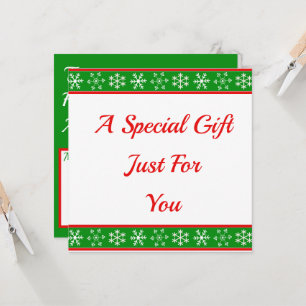 Red and Green Snowflake Gift Certificate