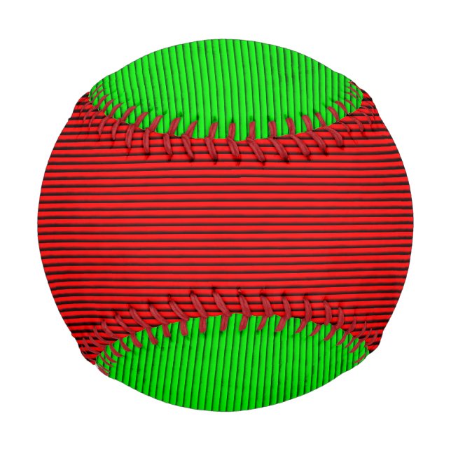 Red And Green Striped Baseball (Front)