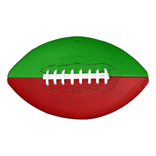 Red And Green Striped Football (Front)