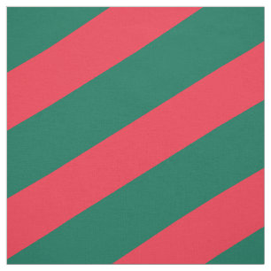 Red and green striped pattern fabric