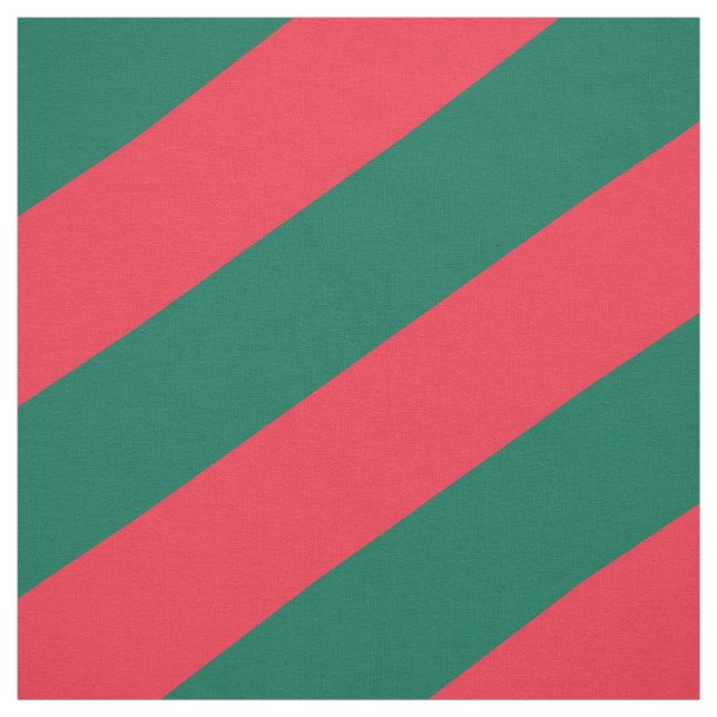 Red and green striped pattern fabric (Swatch)