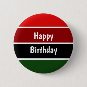 Red And Green Stripes 2 Inch Round Button