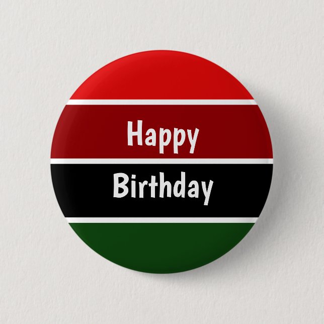 Red And Green Stripes 2 Inch Round Button (Front)