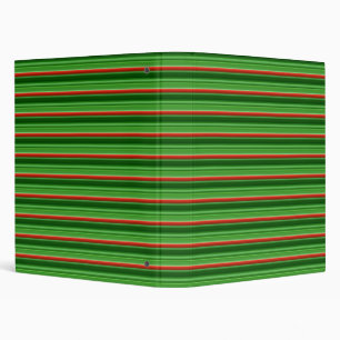 Red and Green Stripes   Binder