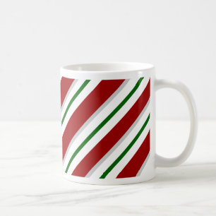 Red and Green Stripes Coffee Mug