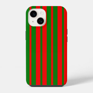 Red and Green Stripes Design  iPhone 14 Case
