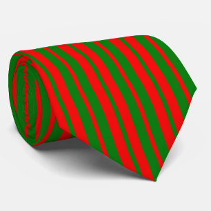 Red and Green Stripes Design Tie
