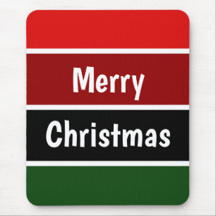 Red And Green Stripes Mouse Pad