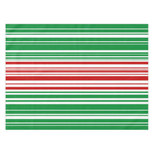 Red and Green Stripes Tablecloth