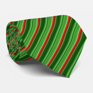Red and Green Stripes Tie