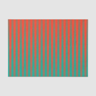 Red and Green Stripes Tissue Paper