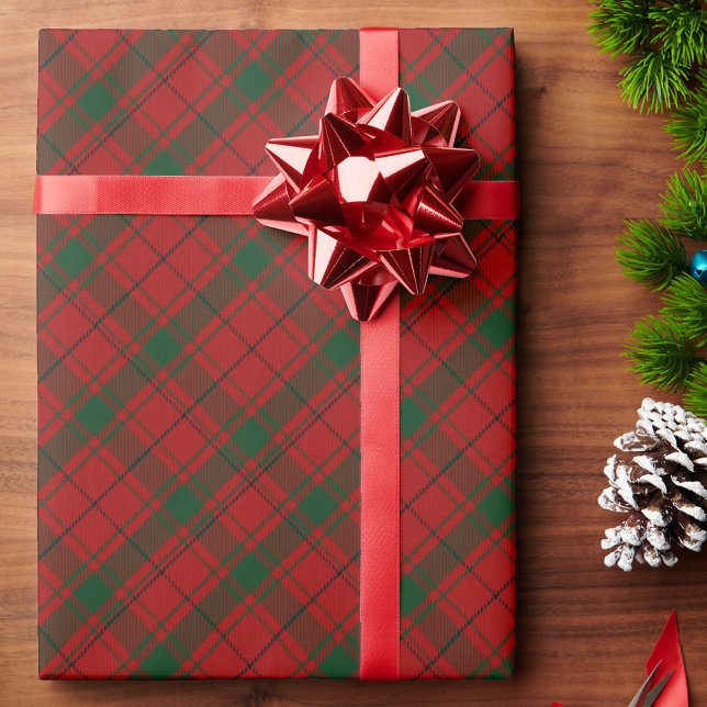 Red and Green Tartan Plaid Christmas Gift Wrapping Paper (Creator Uploaded)