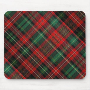 Red and Green Tartan Plaid Mouse Pad