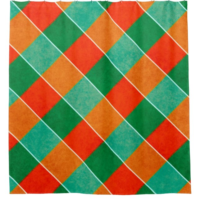 Red and green tartan plaid pattern (Front)