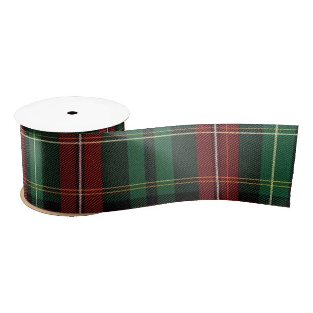 Red and Green Tartan Plaid Satin Ribbon (Spool)