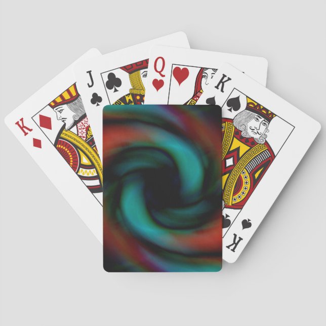 Red and green tentacles playing cards (Back)