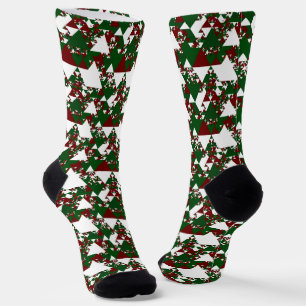 Red and Green Triangles 2 Socks