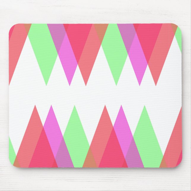 Red and green triangles mouse pad (Front)