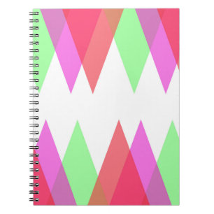 Red and green triangles notebook
