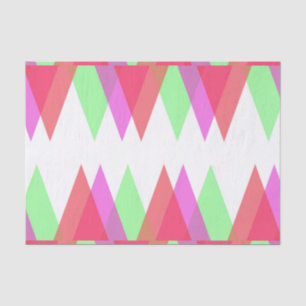 Red and green triangles tissue paper