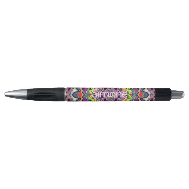 Red and Greens Mandala Pen (Front)