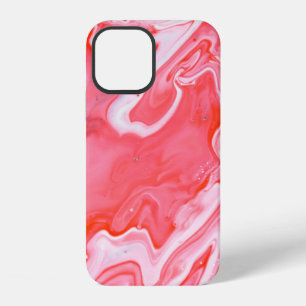Red and grey abstract painting iPhone 12 case