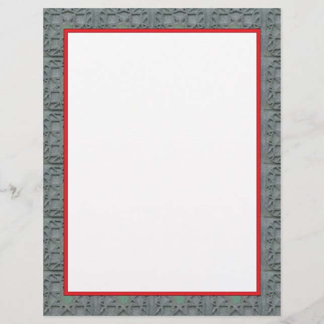 Red and Grey Border Letterhead 8.5" x 11" (Front)