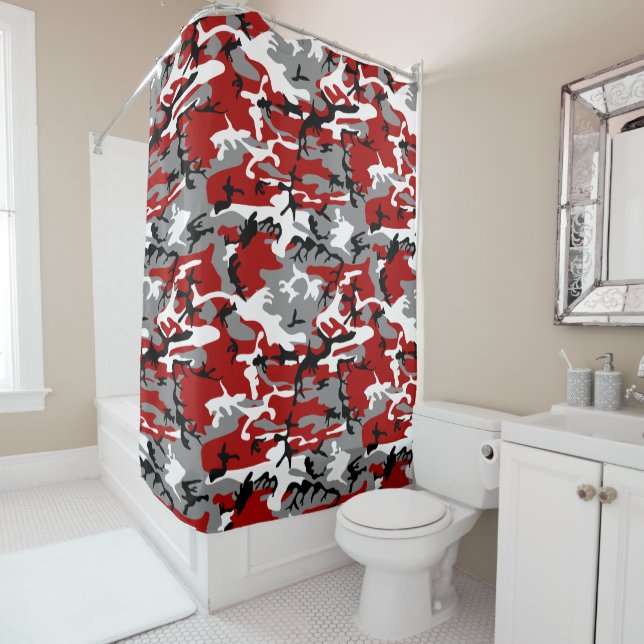 Red and Grey Camouflage, Military, Army (In Situ)