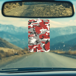 Red and Grey Camouflage, Military, Army Air Freshener