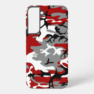 Red and Grey Camouflage, Military, Army Samsung Galaxy Case