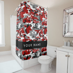 Red and Grey Camouflage Your name Personalize