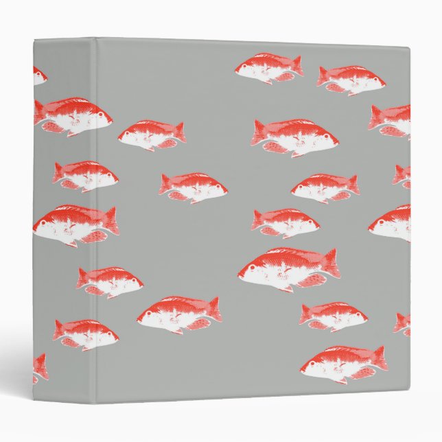 Red and grey fish binder (Front/Spine)