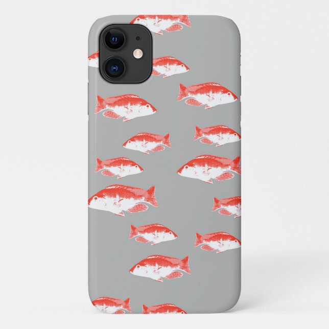 Red and grey fish Case-Mate iPhone case (Back)