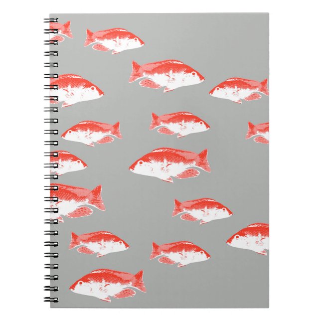 Red and grey fish notebook (Front)