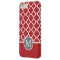 Red and Grey Geometric Pattern Monogram