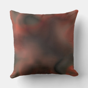 Red and Grey Marble abstract Throw Pillow