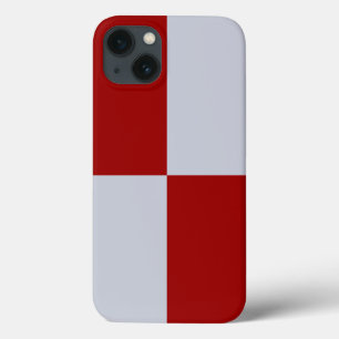 Red and Grey Rectangles iPhone 13 Case