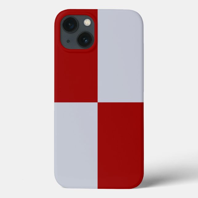Red and Grey Rectangles Case-Mate iPhone Case (Back)