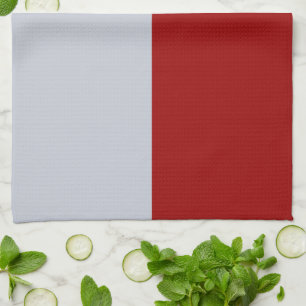 Red and Grey Rectangles Kitchen Towel