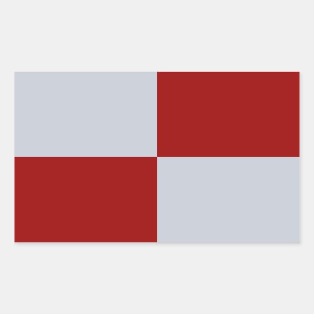 Red and Grey Rectangles Sticker (Front)