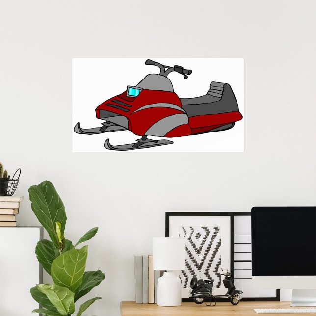 Red and Grey Snowmobile Poster (Creator Uploaded)
