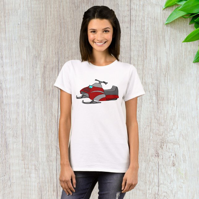 Red and Grey Snowmobile T-Shirt (Creator Uploaded)