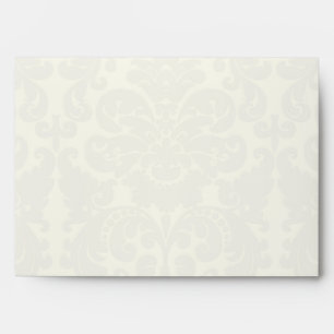 Red and Ivory Damask A7 Envelope for 5"x7" Sizes