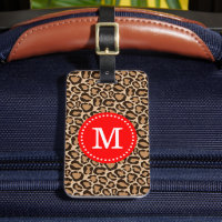 Red and Leopard Print Custom Monogram