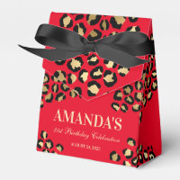 Red and Leopard Print Favour Box