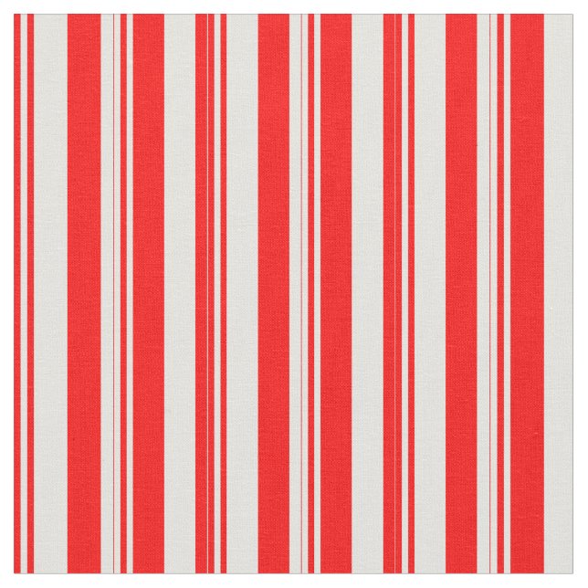 Red and Light Cyan Pattern of Stripes Fabric (Close Up)