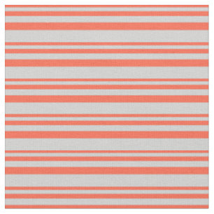 Red and Light Grey Striped/Lined Pattern Fabric
