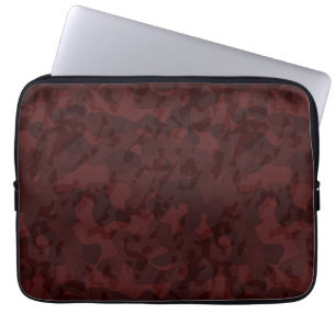 Red and Maroon Camo abstract Laptop Sleeve